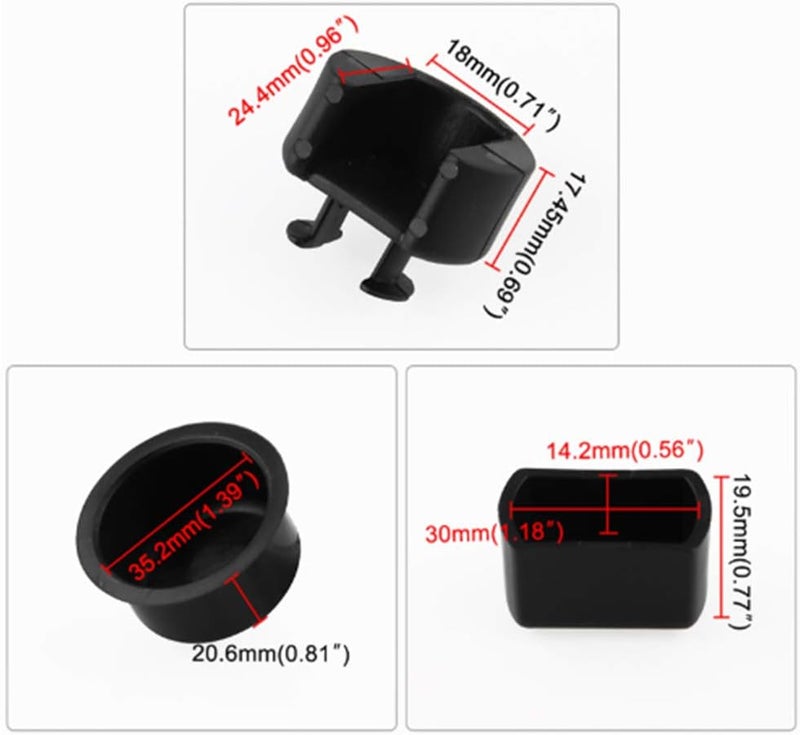 Sorandy Plastic Black Tailgate Hinge Pivot Bushing Insert Kit Impact Resistant Replacement, 4pcs 38641 Tailgate Hinge Insert Set for F150 F250 F450 F550 - Image 5